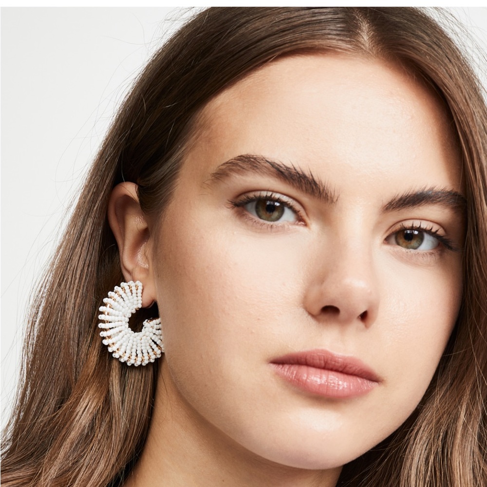BaubleBar white hoop earring